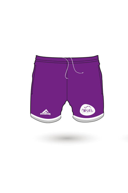 Newham amp University of East London Swimming Club Kids Female Sport Shorts - Zipped Pockets - Purple image 0