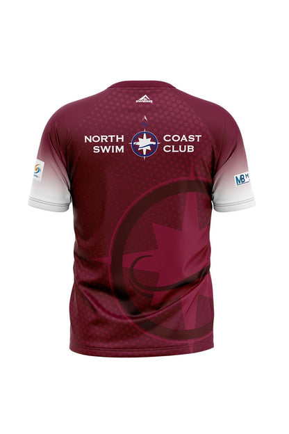 North Coast Swim Club Adult Unisex Club Shirt - Crew Neck - Red image 1