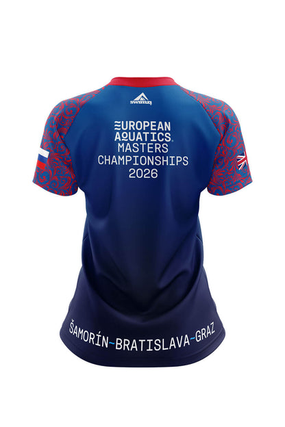 British Masters Swimming Adult Female Club Shirt - V-Neck - Navy image 1