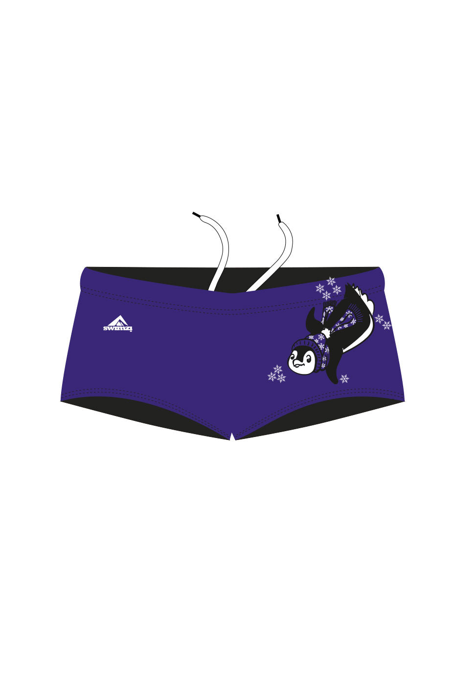 Polar Bear Challenge Adult Male Penguin 15cm Trunks - Purple image 0