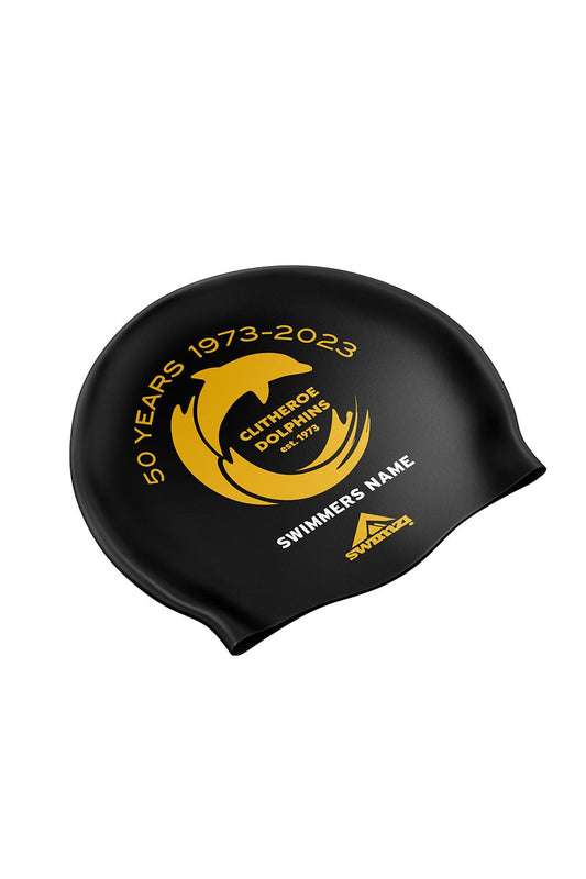 Unisex 50th Anniversary Swim Cap - Silicone Suede image 0