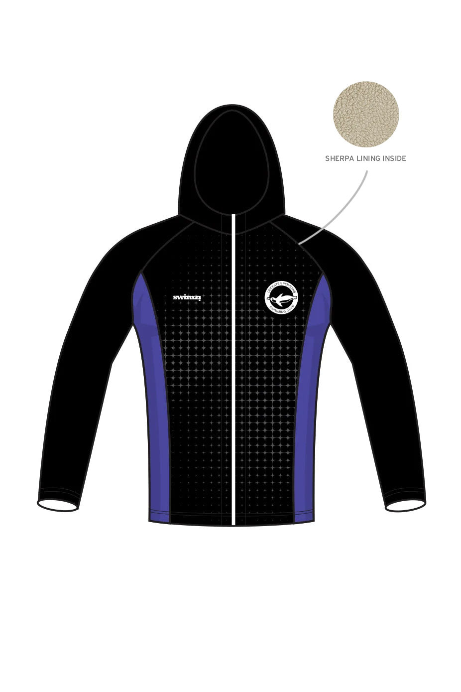 Leicester Penguins SC Kids Unisex Zipped Winter Performance Hoodie image 0