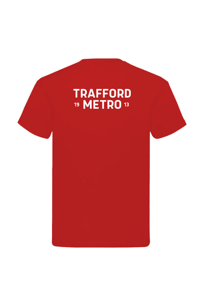 Trafford Metro Adult Unisex Cotton Shirt - Crew Neck - Red image 1