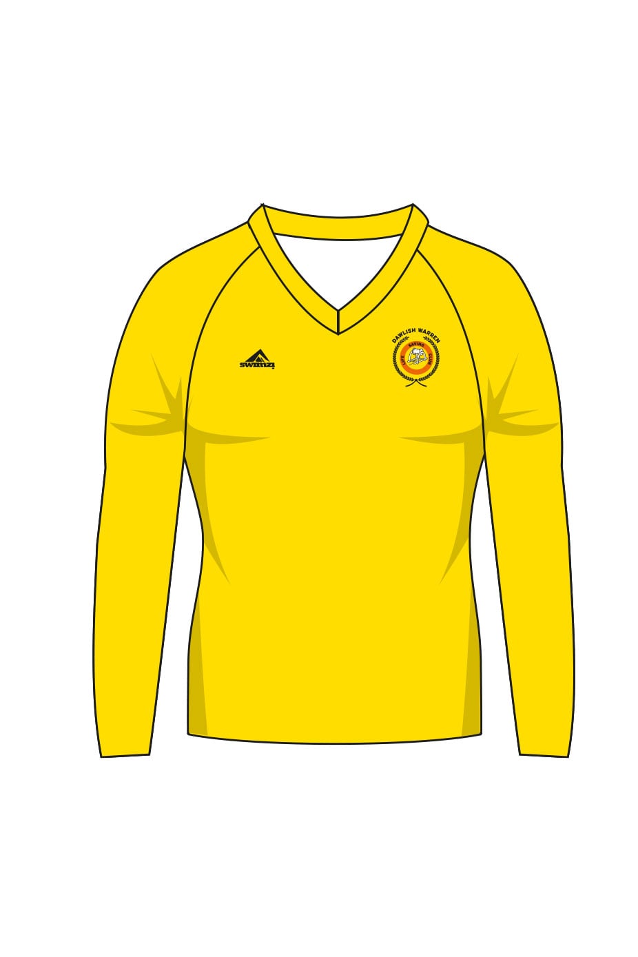 Dawlish Warren LSC Adult Female Long Sleeve Lifeguard Shirt - V-Neck image 0