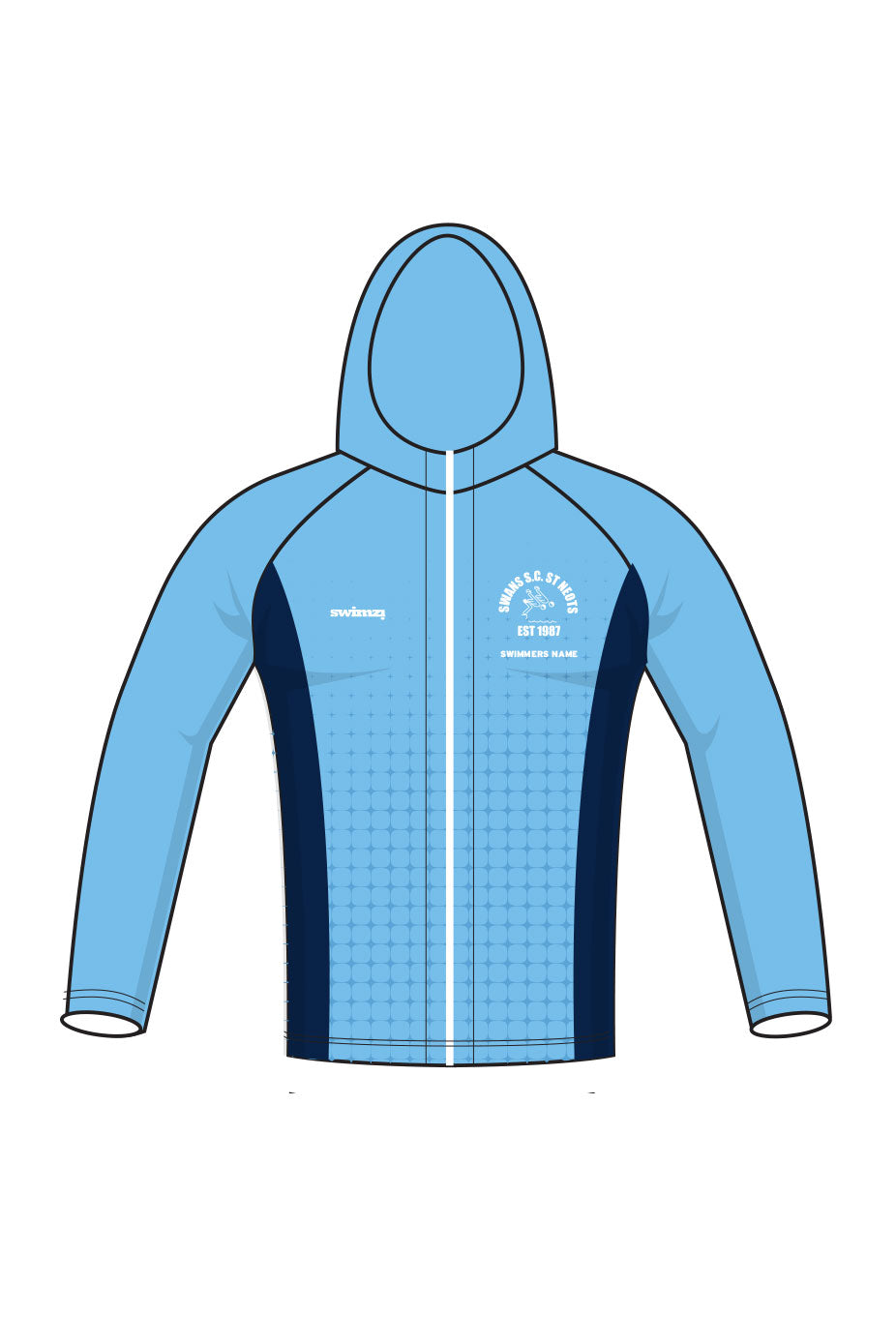 St Neots Swan SC Kids Unisex Zipped Performance Hoodie image 0