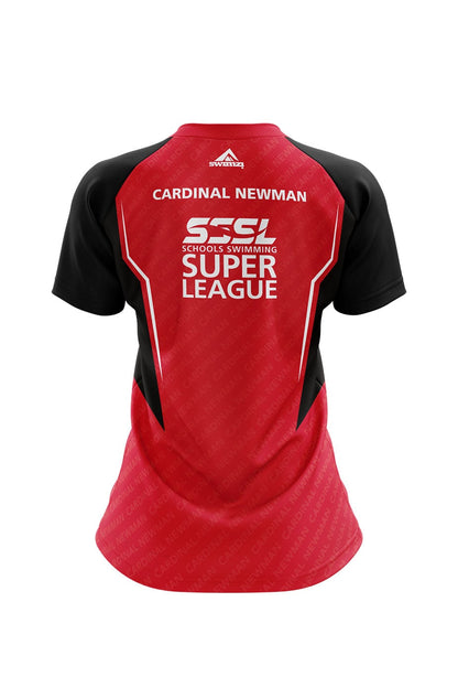 Schools Swimming Super League Adult Female Cardinal Newman Club Shirt - V-Neck image 1