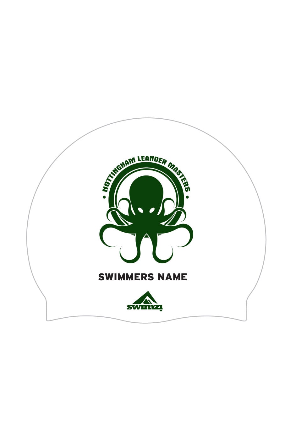Club Swim Cap - Silicone Suede - White image 0