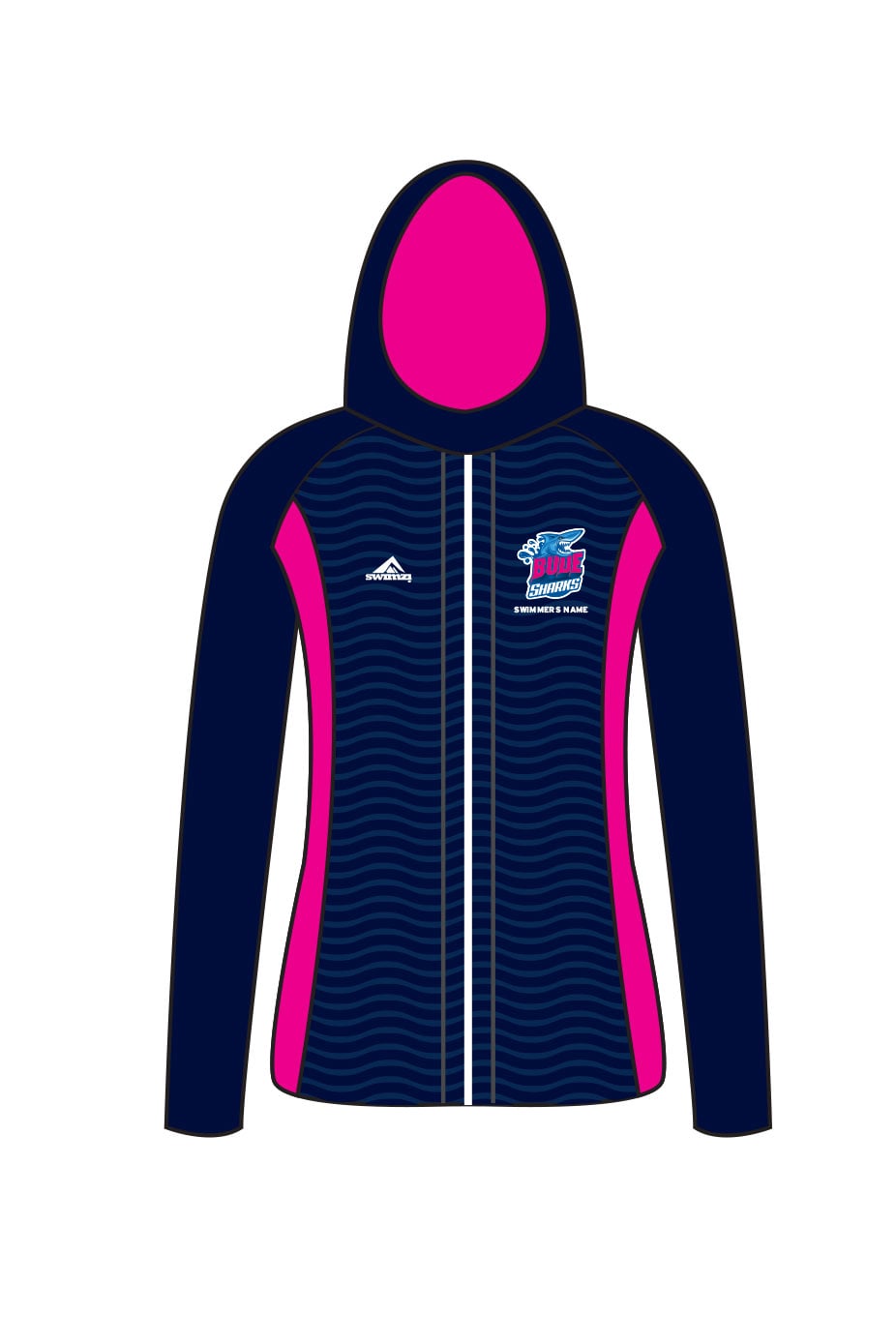 Bude Sharks Adult Female Zipped Performance Hoodie image 0