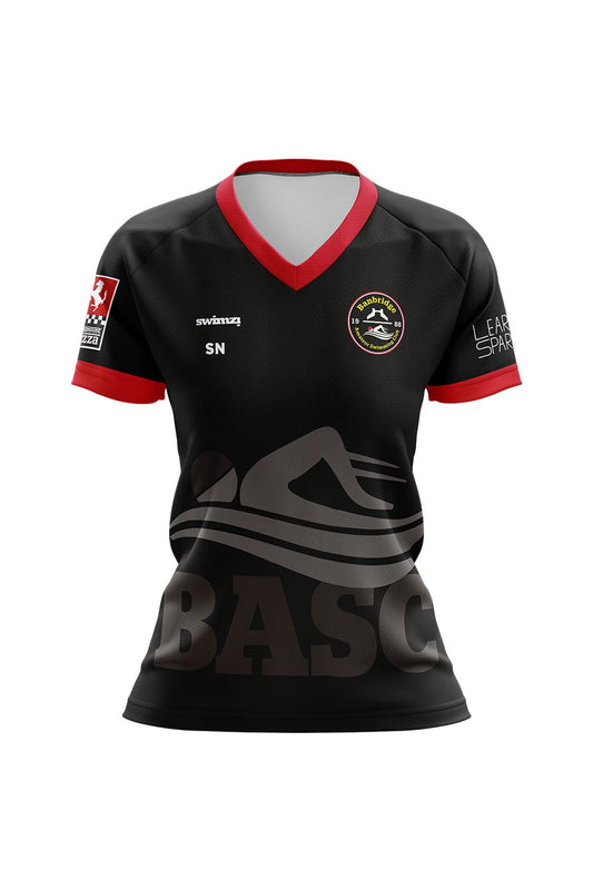 Banbridge Amateur Swimming Club Adult Female Coach Shirt - V-Neck - BLACK (Coaches Only) image 0