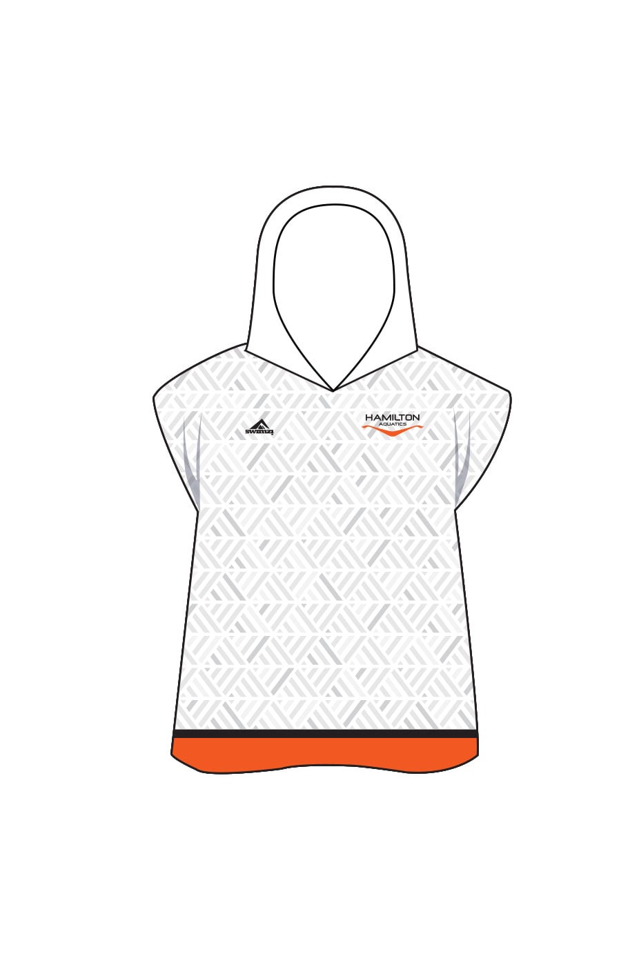 Unisex Learn To Swim Poncho - White image 0