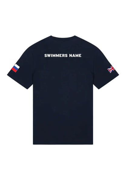 British Masters Swimming Adult Unisex Cotton Shirt - Crew Neck - Navy image 1