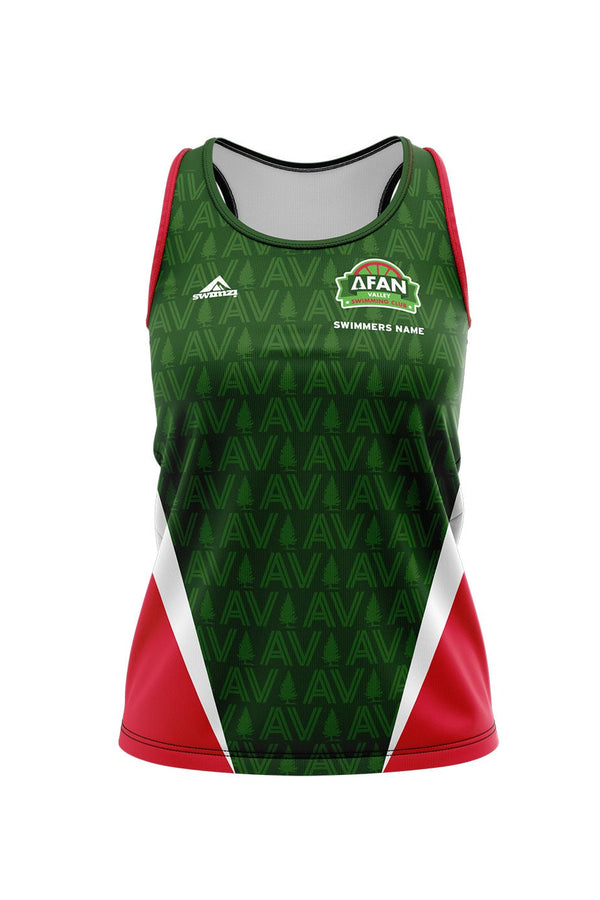 Afan Valley SC Kids Female Sports Vest Green