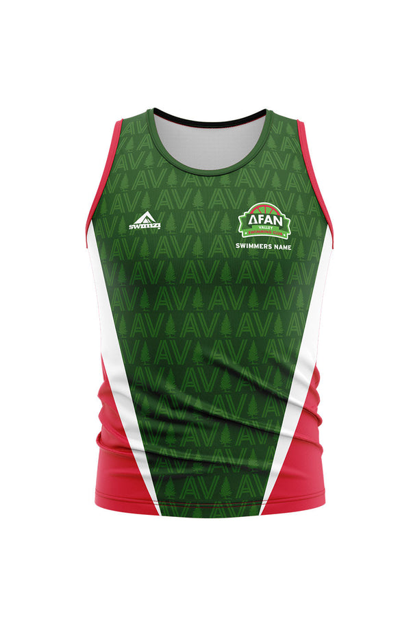 Afan Valley SC Kids Unisex Running Vest Green