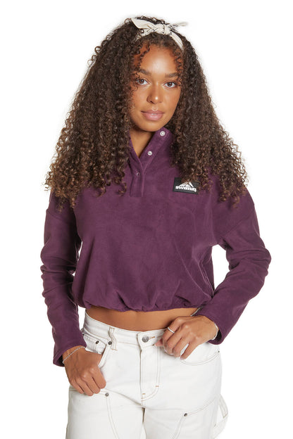Mulberry Micro Fleece Crop Jumper.