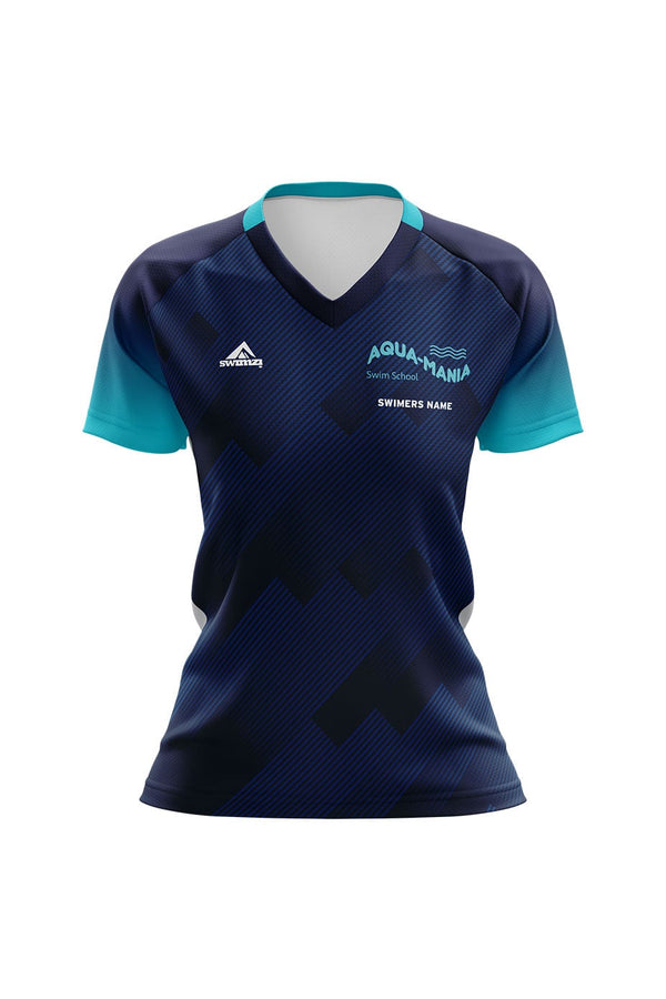 Aqua Mania Swim School Kids Female Club Shirt V Neck