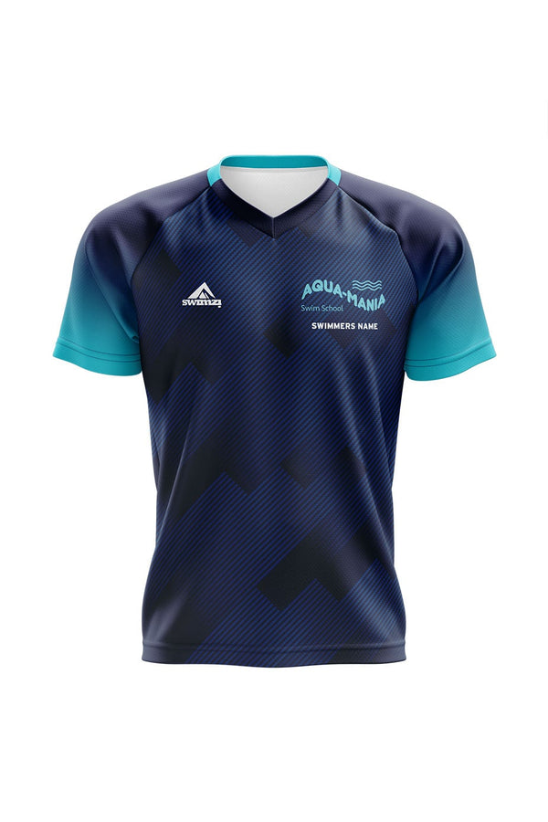 Aqua Mania Swim School Kids Unisex Club Shirt V Neck