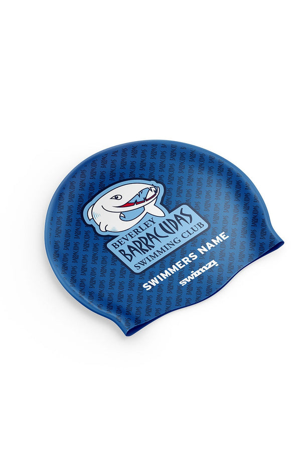 Beverley Barracudas SC Club Swim Cap - Silicone Suede