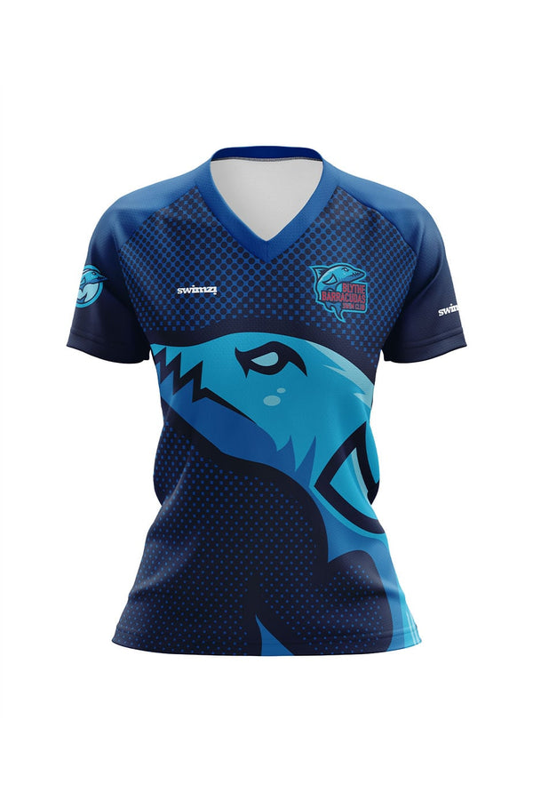 Blythe Barracudas SC Kids Female Polyester Club Shirt V Neck
