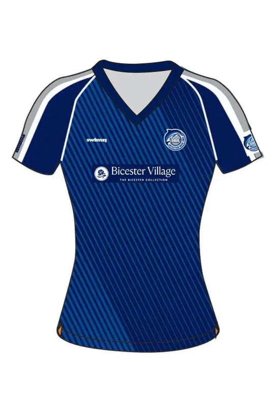 Bicester Blue Fins SC Adult Female Polyester Club Shirt - V-Neck