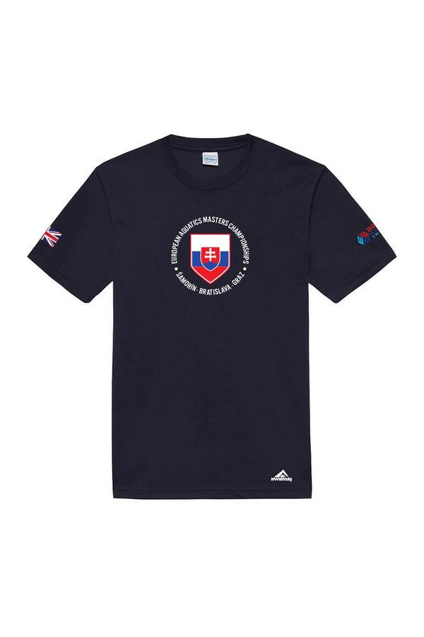 British Masters Swimming Adult Unisex Cotton Shirt - Crew Neck - Navy