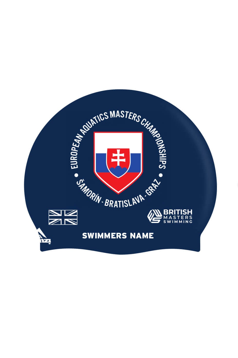 British Masters Swimming Unisex Club Swim Cap - Silicone Suede