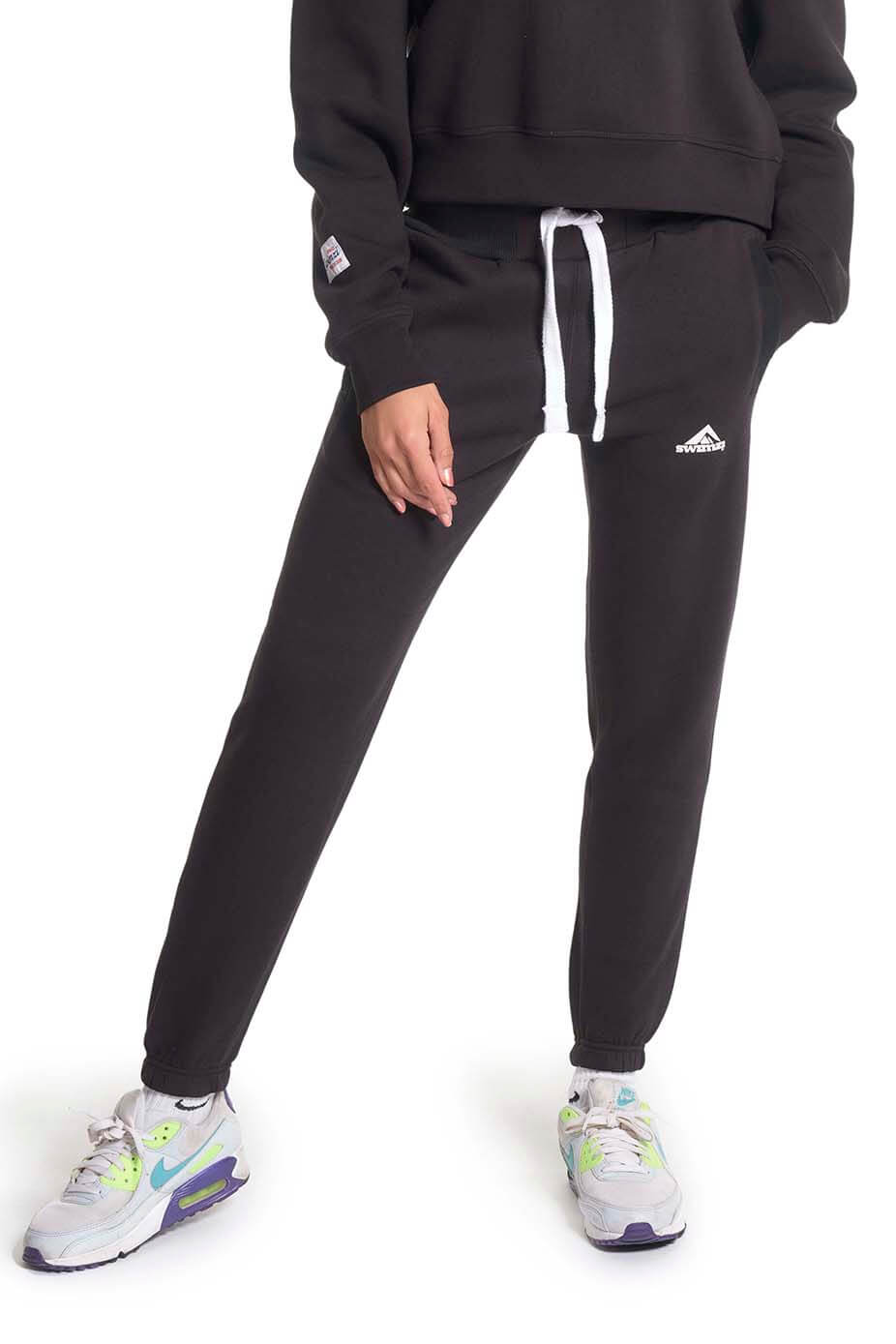 Kids Jet Black Jogger Bottom