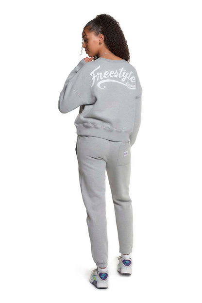 Blizzard Grey Crew Neck Crop Sweat