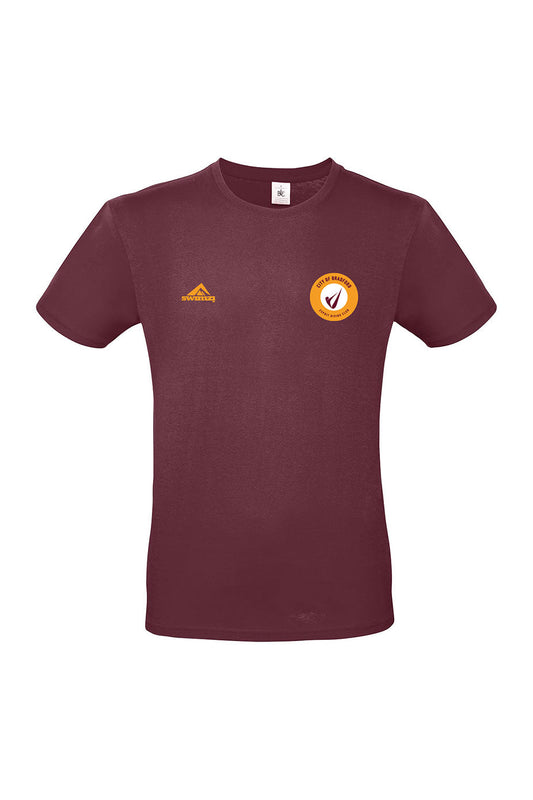 Bradford Esprit Diving Club Adults Unisex Cotton Shirt - Crew Neck - Burgundy