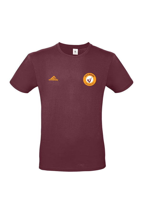 Bradford Esprit Diving Club Adults Unisex Cotton Shirt - Crew Neck - Burgundy