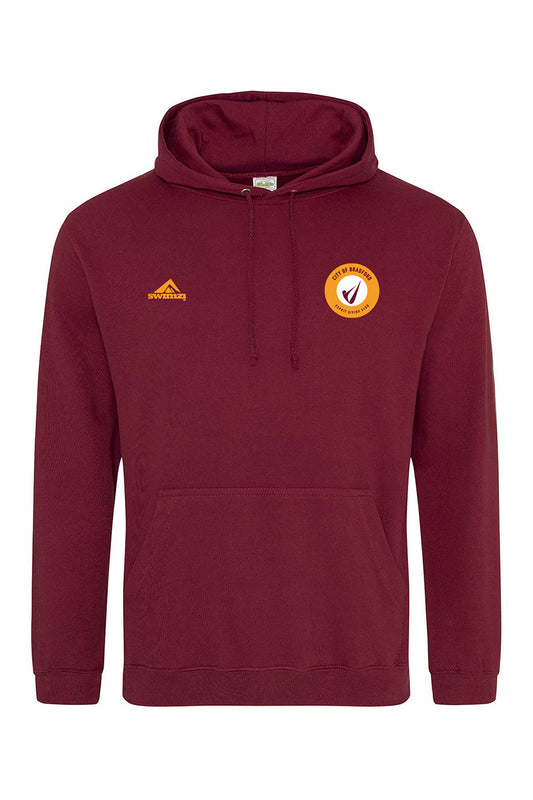 Bradford Esprit Diving Club Adults Unisex Cotton Pullover Hoodie - Burgundy
