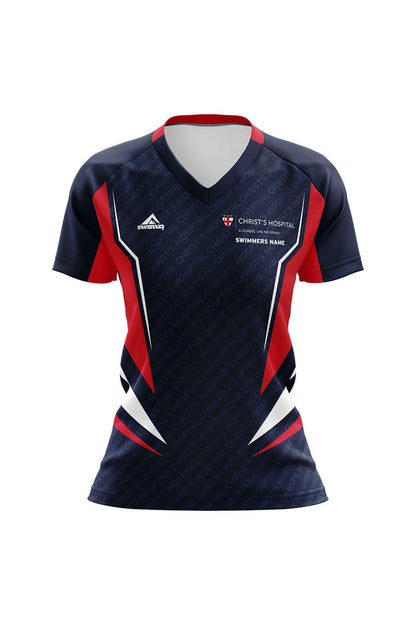 Schools Swimming Super League Kids Female Christ's Hospital Club Shirt - V-Neck