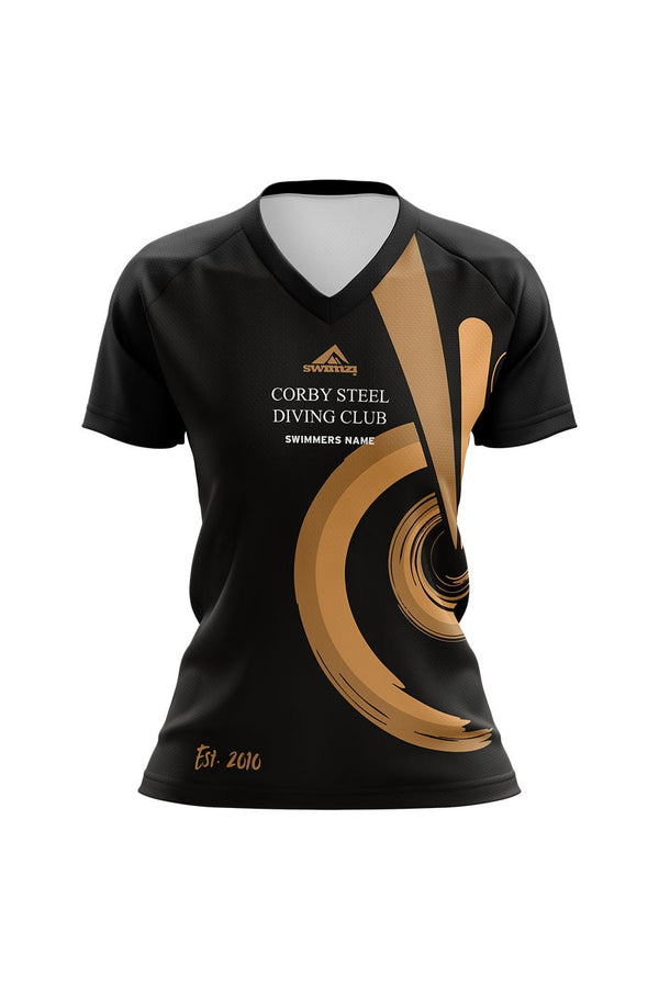 Corby Steel Diving Club Kids Female Anniversary Shirt V Neck