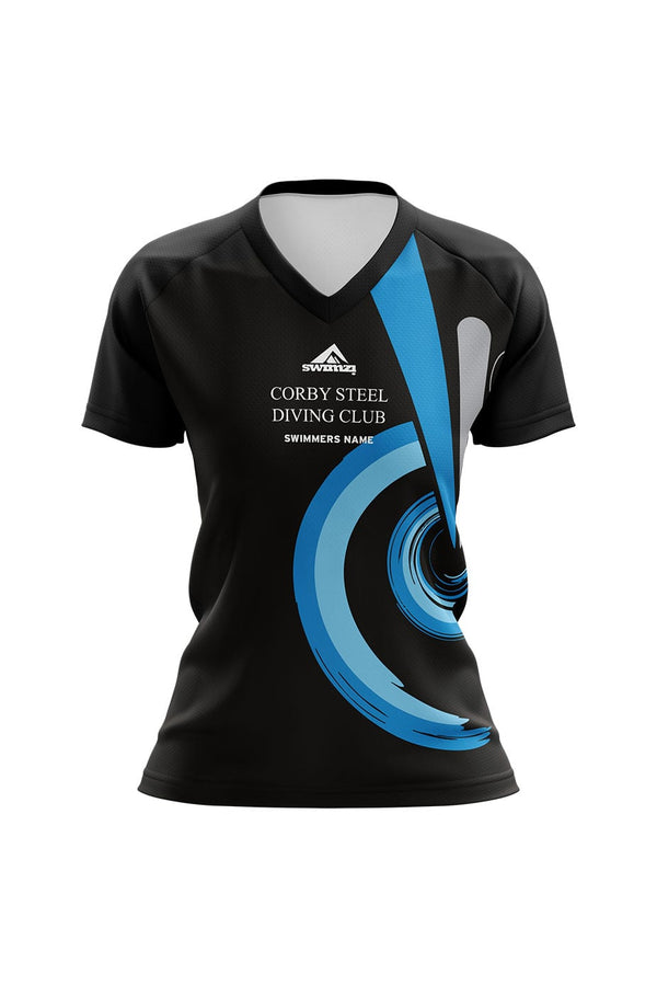 Corby Steel Diving Club Kids Female Club Shirt V Neck