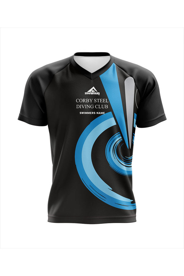 Corby Steel Diving Club Kids Unisex Club Shirt V Neck