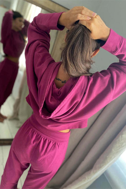 Berry - Hoodie Crop Jumper