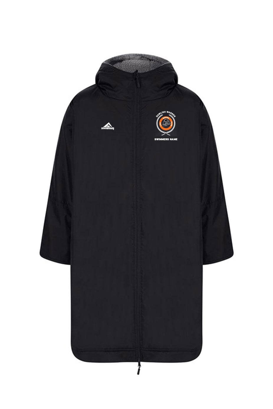 Dawlish Warren LSC Kids Unisex Swimzi Team Robe - Black