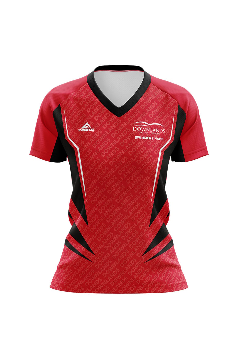 Schools Swimming Super League Kids Female Downlands Club Shirt - V-Neck