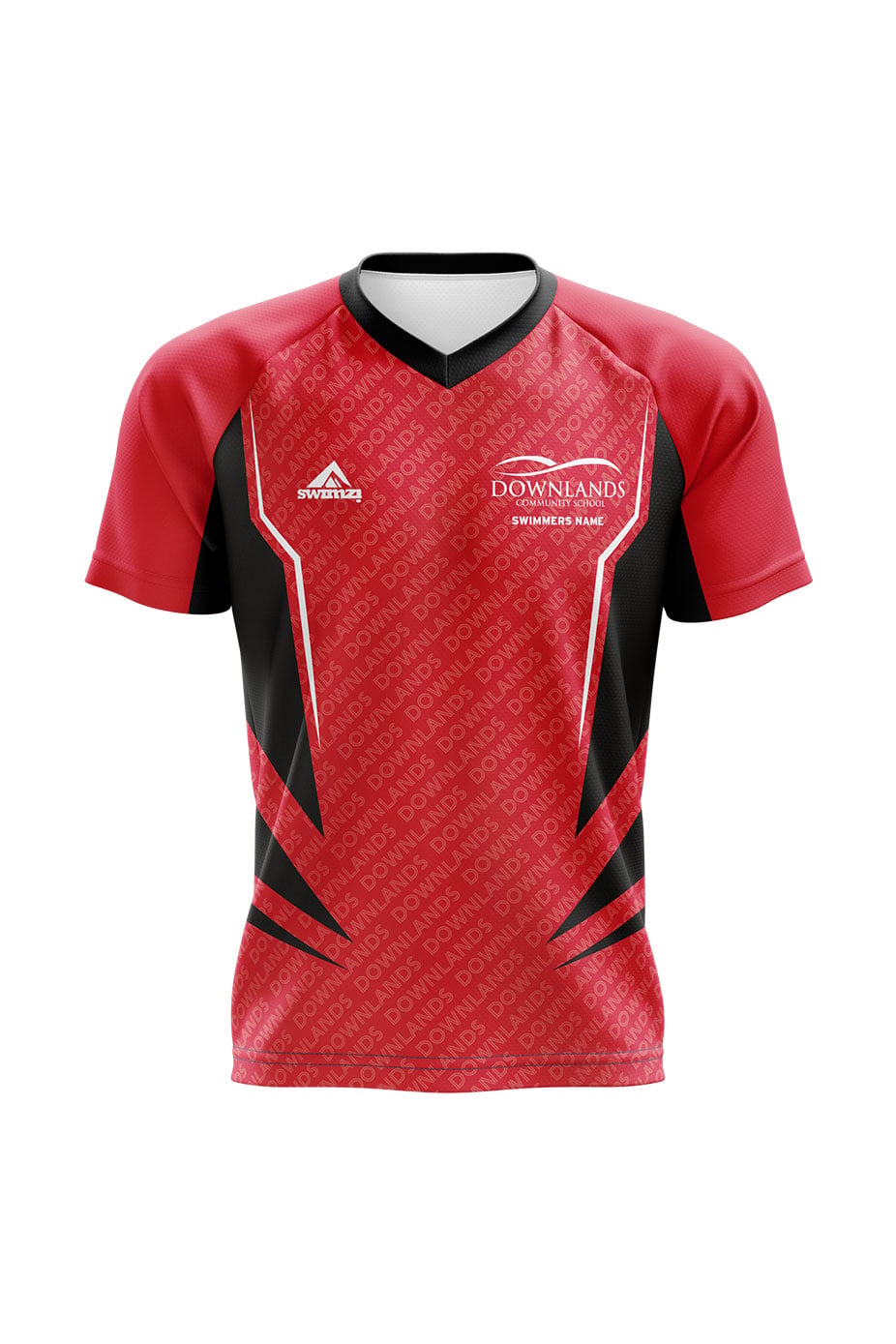 Schools Swimming Super League Kids Unisex Downlands Club Shirt - V-Neck