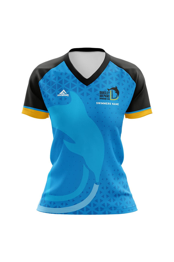 Dursley Dolphins SC Kids Female Club Shirt - V-Neck