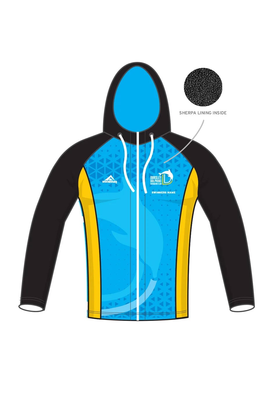 Dursley Dolphins SC Kids Unisex Winter Zipped Performance Hoodie