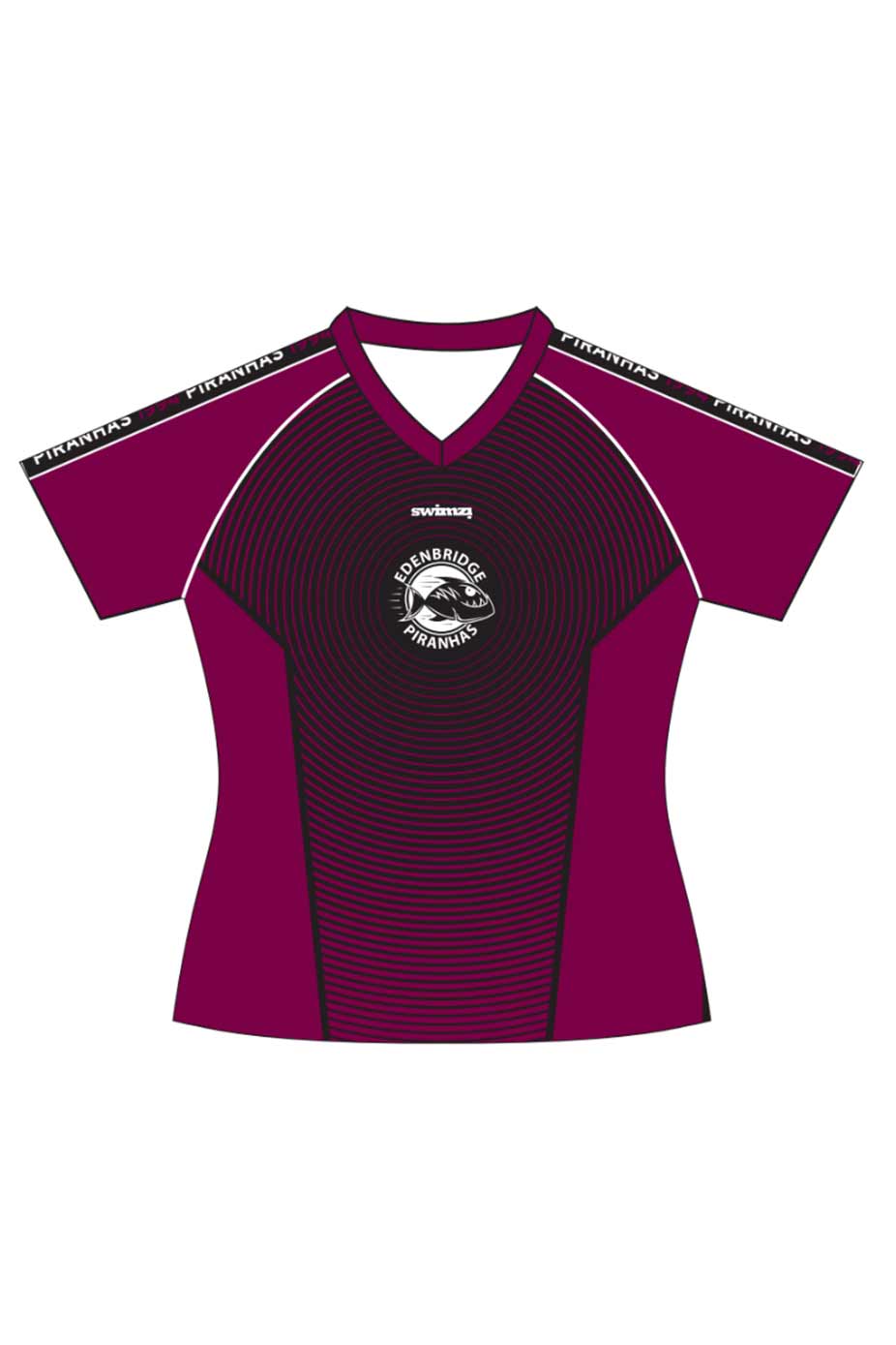 Edenbridge Piranhas SC Kids Female Polyester Club Shirt - V-Neck