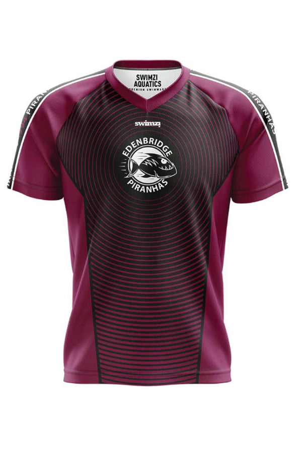 Edenbridge Piranhas SC Adult Unisex Polyester Club Shirt - V-Neck