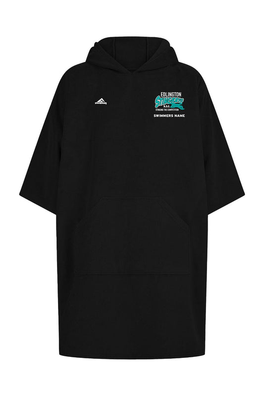 Edlington Stingrays ASC Adult Unisex Towel Poncho - Black