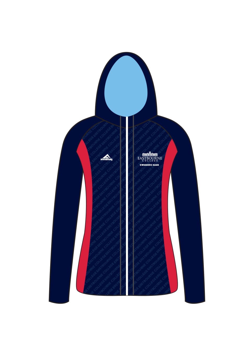 Schools Swimming Super League Kids Female Eastbourne College Zipped Performance Hoodie