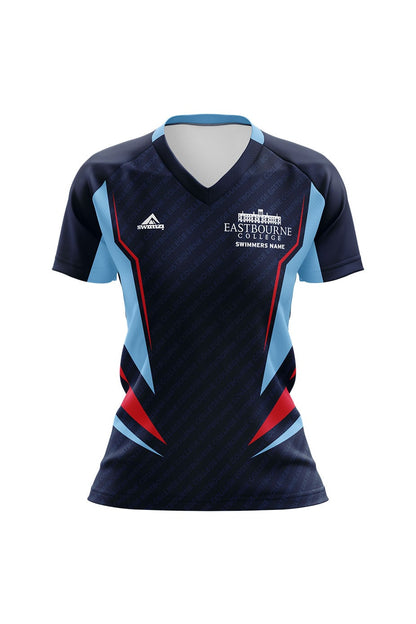 Schools Swimming Super League Kids Female Eastbourne College Club Shirt - V-Neck