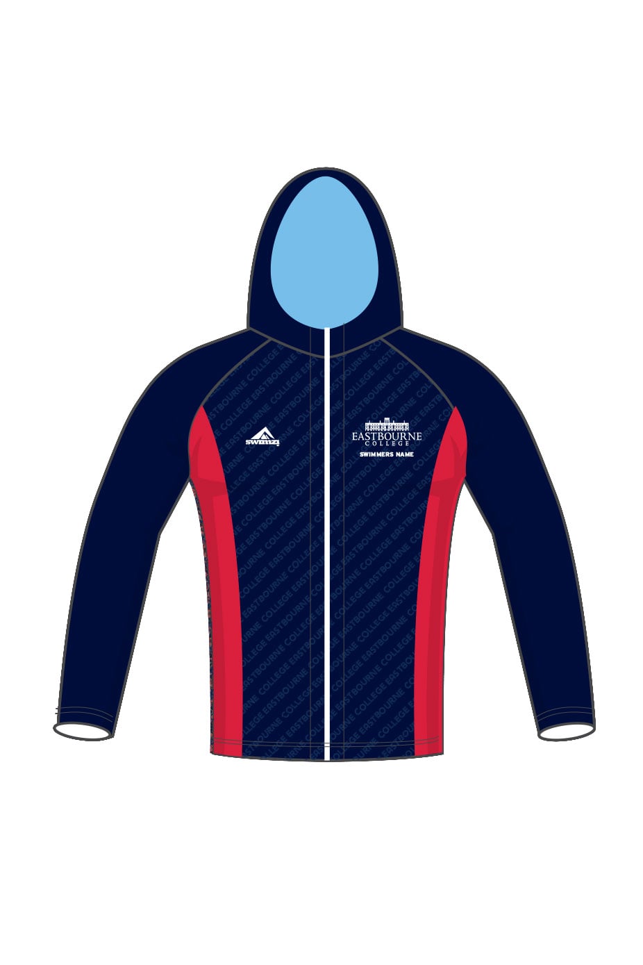 Schools Swimming Super League Kids Unisex Eastbourne College Zipped Performance Hoodie