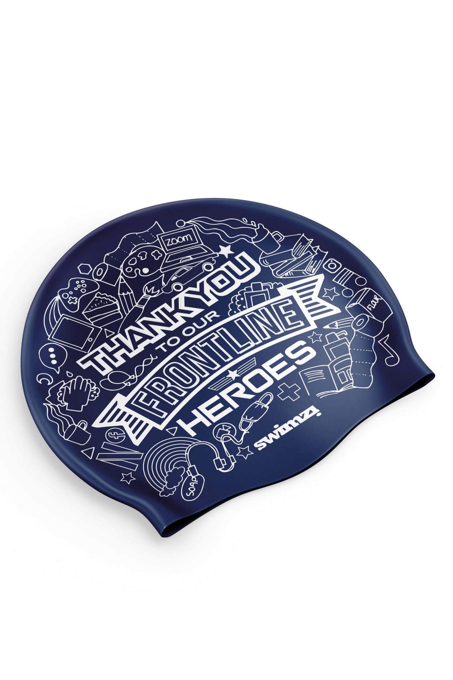 Navy Frontline Heroes Swim Cap