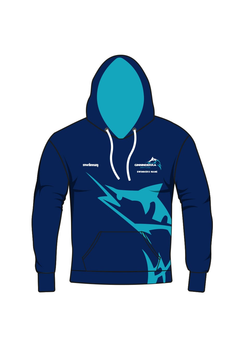 Ginninderra Swim Club Kids Unisex Pullover Performance Hoodie