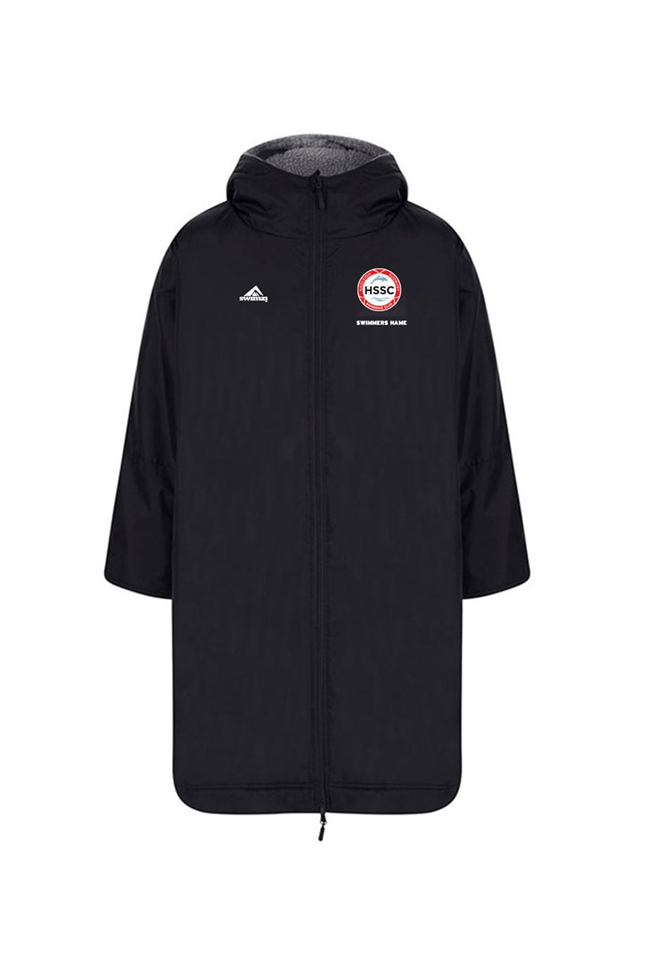 Hadleigh amp Sudbury SC Kids Unisex Swimzi Team Robe - Black