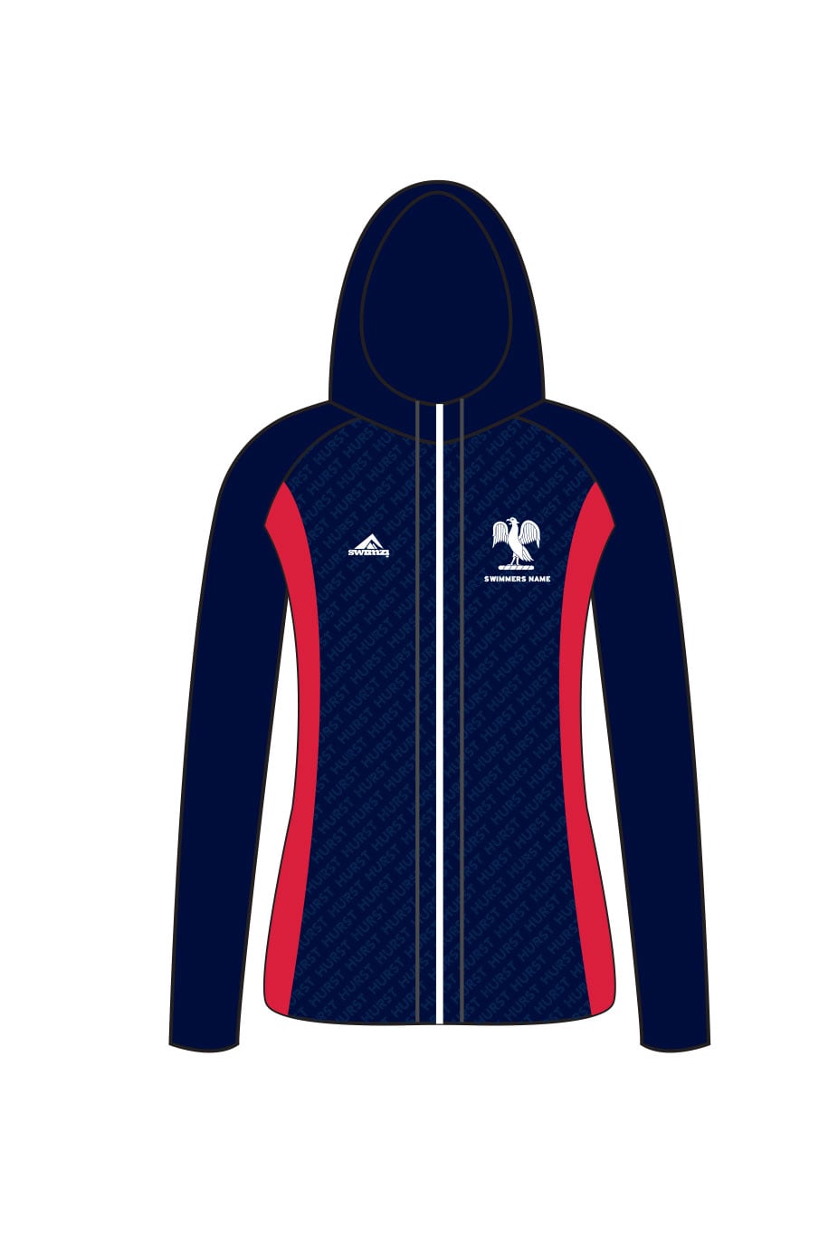 Schools Swimming Super League Kids Female Hurst College Zipped Performance Hoodie